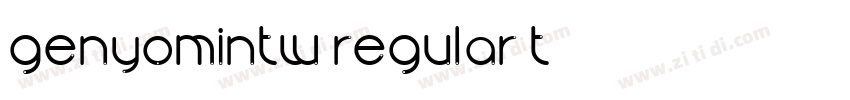 GenYoMinTW Regular T字体转换